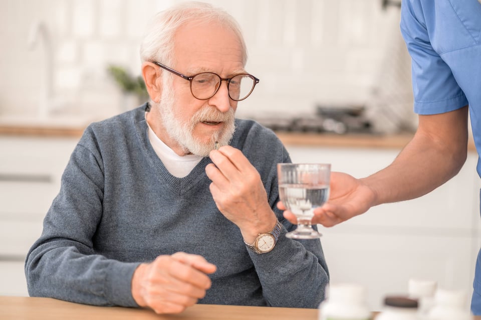taking a medicine 